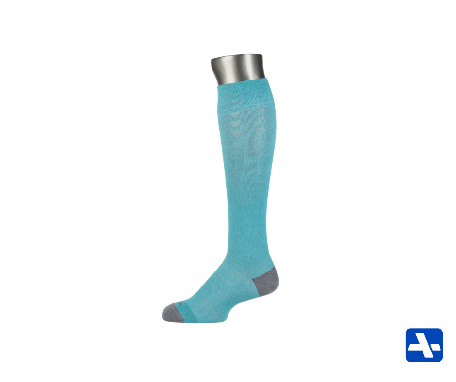 Cotton Compression Socks with gray Heel
