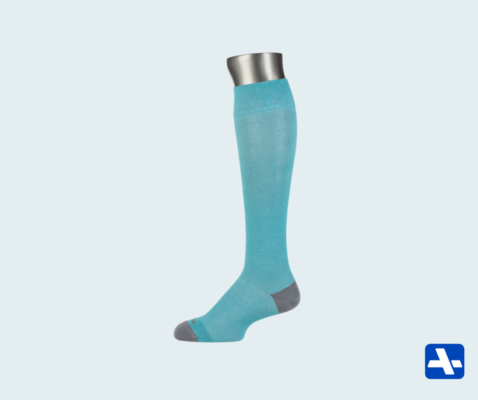 Cotton Compression Socks with gray Heel