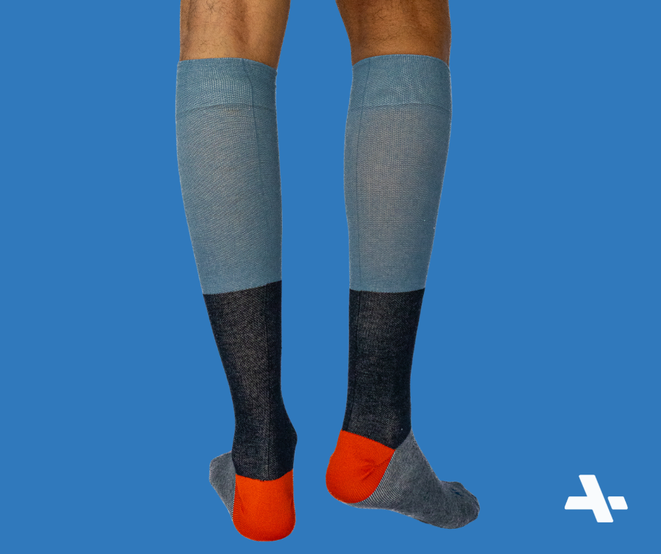 Orange Heel Compression Socks