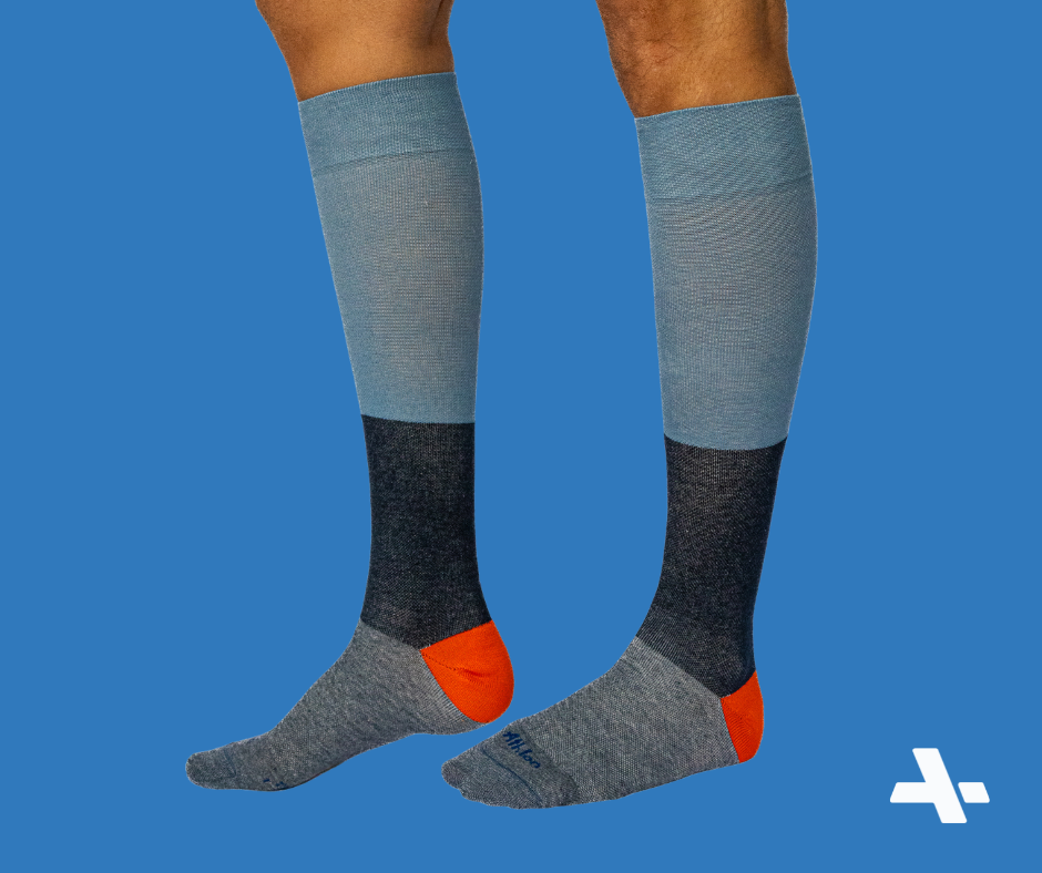 Orange Heel Compression Socks