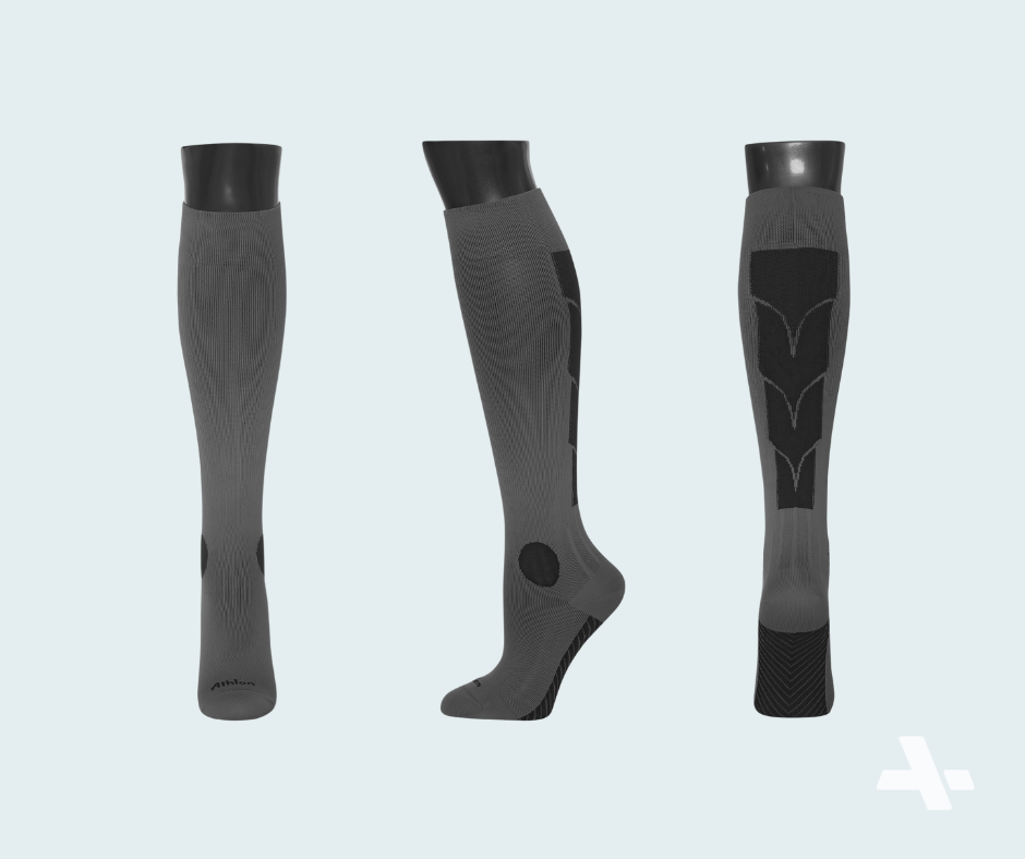 Sports Compression Socks White And Gray