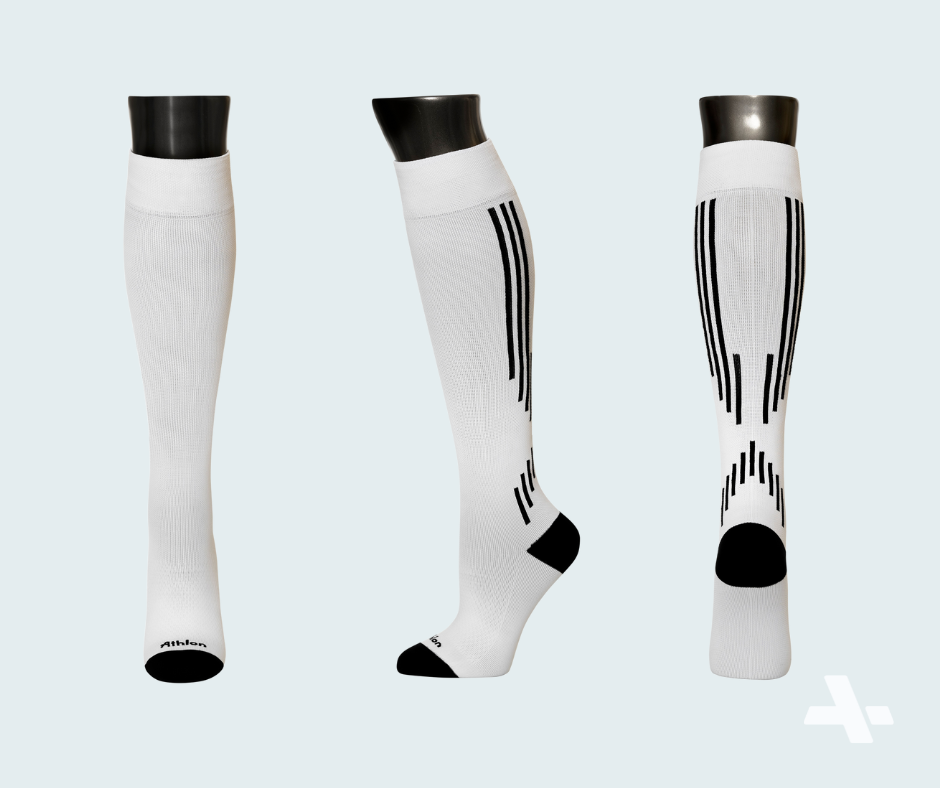 Sports Compression Socks White And Gray