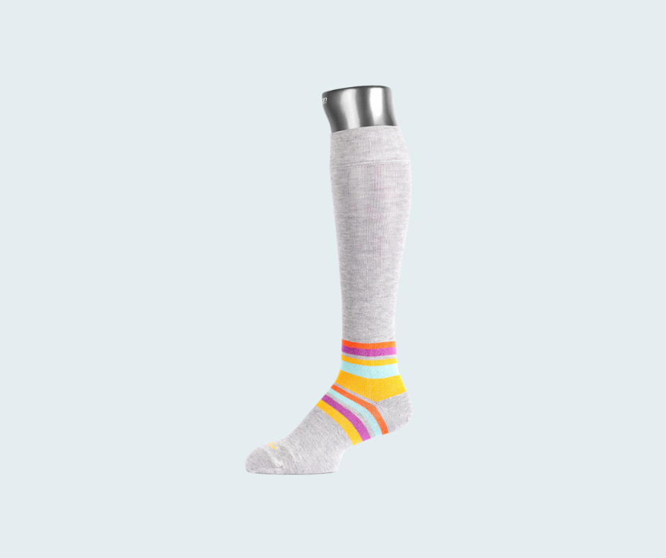 Striped Cotton Compression Socks