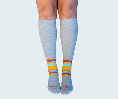 Striped Cotton Compression Socks