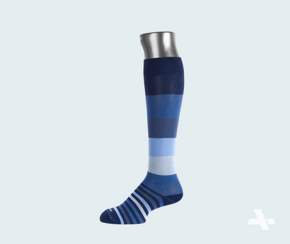 Blue Block Compression Socks