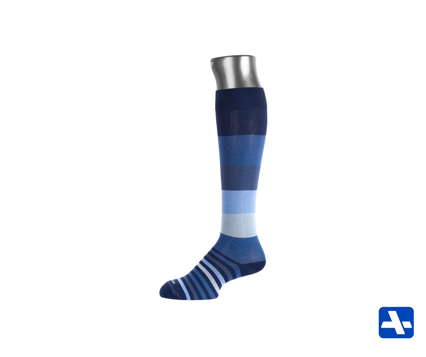 Blue Block Compression Socks