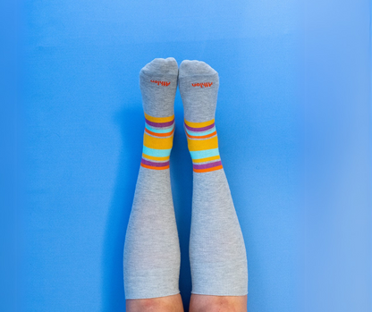 Striped Cotton Compression Socks