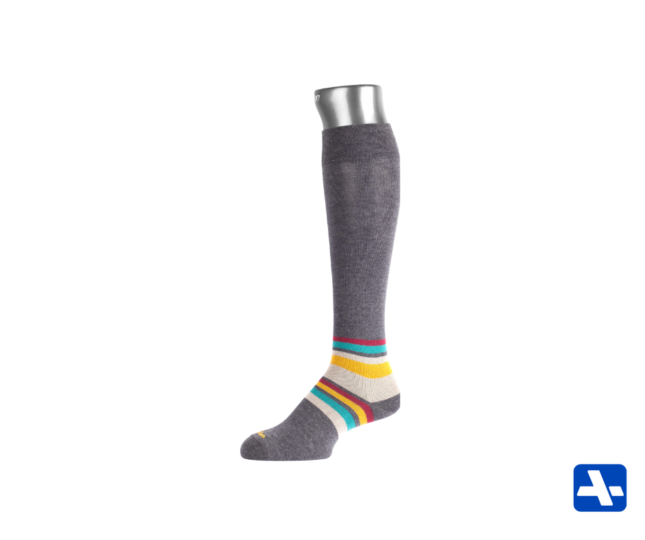 Striped Cotton Compression Socks