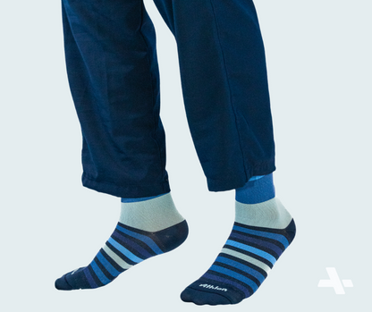 Blue Block Compression Socks