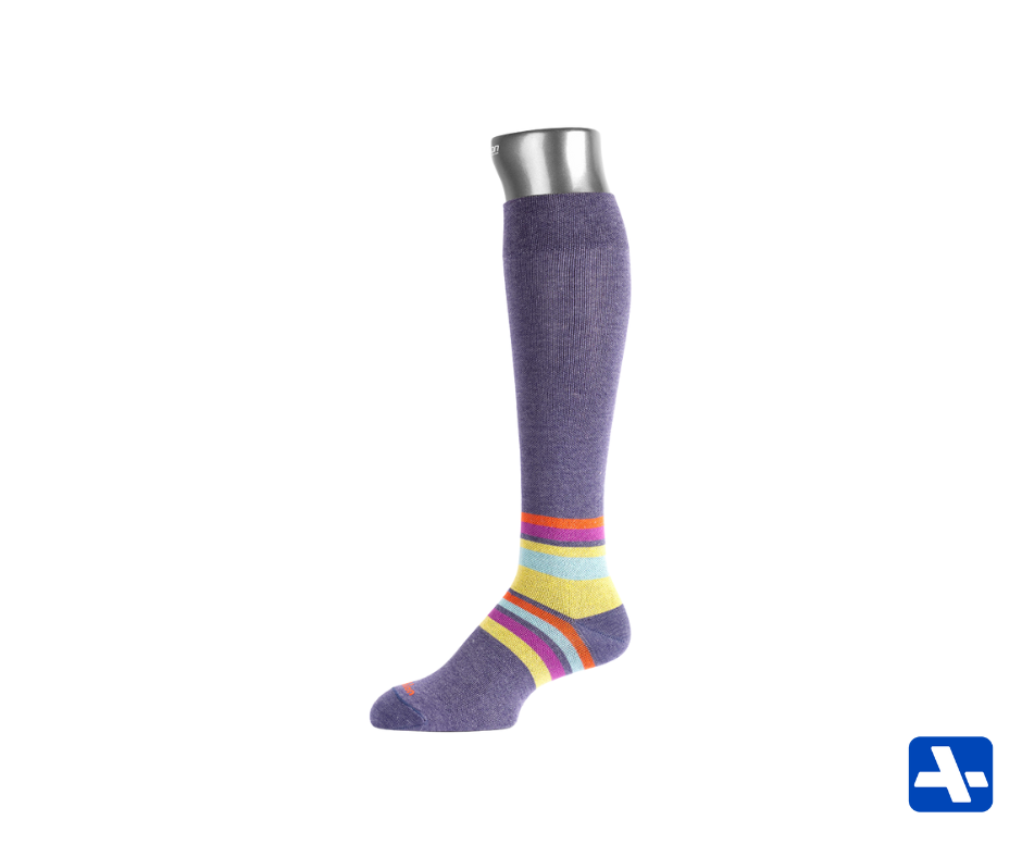 Striped Cotton Compression Socks