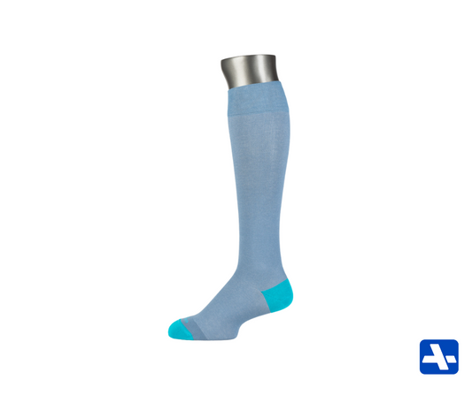 Cotton Compression Socks with Color Heel