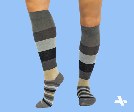 Gray Block Compression Socks