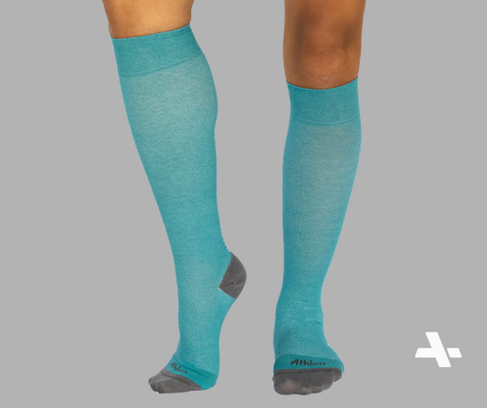 Cotton Compression Socks with gray Heel