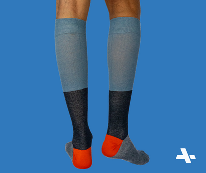 Orange Heel Compression Socks