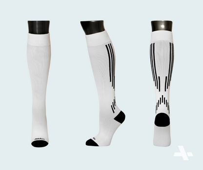 Sports Compression Socks White And Gray