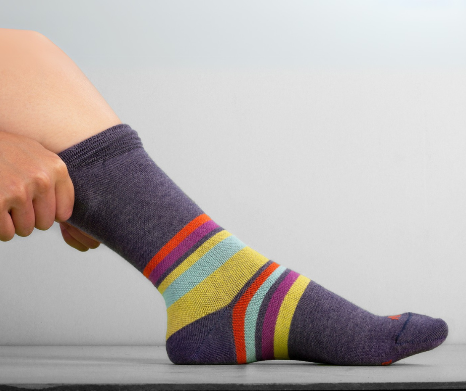 Striped Cotton Compression Socks